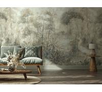 Galerie City Romance Beige Wooded Landscape Mural