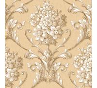 Galerie Classic Silks 3 Cream Damask Embossed Wallpaper Roll