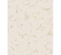 Galerie Classic Silks 4 Beige Scroll A4 Wallpaper Sample