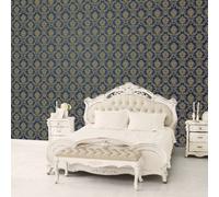 Galerie Classic Silks 4 Blue Classic Damask Wallpaper