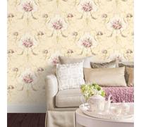 Galerie Classic Silks 4 Cream Ornamental Floral Wallpaper