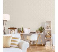 Galerie Classic Silks 4 White Document Damask Wallpaper