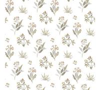 Galerie Cottage Chic Beige Large Floral And Leaf Motif Ecodeco Material Wallpaper Roll