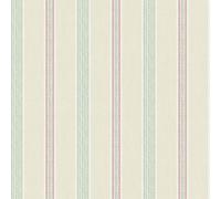 Galerie Cottage Chic Beige Multi Stripe Ecodeco Material Wallpaper Roll