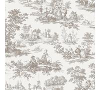 Galerie Cottage Chic Beige Toile EcoDeco Material Wallpaper Roll