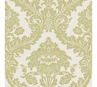 Galerie Cottage Chic Green Traditional Damask A4 Wallpaper Sample