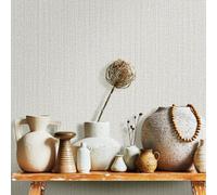Galerie Cottage Chic Silver Plain Texture Ecodeco Material Wallpaper Roll