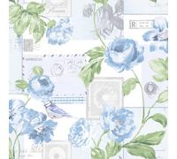 Galerie Country Cottage Blue Flowers Postcard Smooth Wallpaper