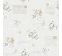 Galerie Country Cottage Blue Green Beige Vintage Rose Smooth Wallpaper