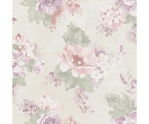 Galerie Country Cottage Purple Vintage Floral Bloom Design Non-Woven Matte Wallpaper Roll