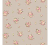 Galerie Country Cottage Red Yellow Mocha Floral Bunch Smooth Wallpaper