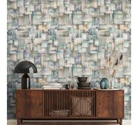 Galerie Crafted Green Glimmery Brush Stroke Design Wallpaper Roll