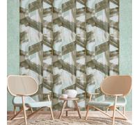 Galerie Crafted Green Glimmery Glaze Geometric Shards Design Wallpaper Roll