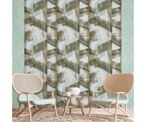Galerie Crafted Green Glimmery Glaze Geometric Shards Design Wallpaper Roll
