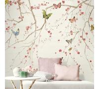 Galerie Daisy Bennett Beige Butterfly Delight Grasscloth Mural