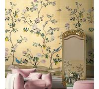 Galerie Daisy Bennett Gold Blossom Grasscloth Mural