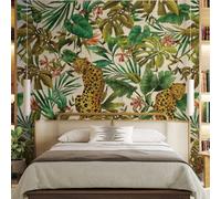 Galerie Daisy Bennett Green Exotica Grasscloth Mural