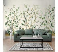 Galerie Daisy Bennett Green Heron Botanical Grasscloth Mural