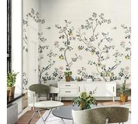 Galerie Daisy Bennett Grey Blossom Grasscloth Mural