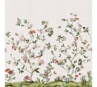 Galerie Daisy Bennett Grey Chinoiserie Magnolia Grasscloth Mural