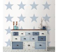Galerie Deauville 2 Sky Blue White Big Star Smooth Wallpaper