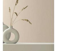 Galerie Earth Collection Beige Textured Linen Effect Wallpaper Roll