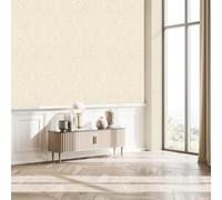 Galerie Earth Collection Cream Textured Leaves Sheen Wallpaper Roll