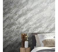 Galerie Eclectic Silver Grey Plaster Look Wallpaper