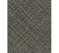 Galerie Eden Collection Charcoal Rattan Chevron Effect A4 Wallpaper Sample