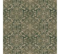 Galerie Elegance Green Floral Stripe A4 Wallpaper Sample Dwp0353-01