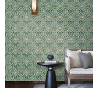 Galerie Elegance Green Floral Stripe Wallpaper Dwp0353-05
