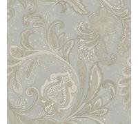 Galerie Elegance Silver Paisley A4 Wallpaper Sample Dwp0355-04