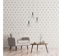 Galerie Emporium Cream Silver Mehndi Motif Embossed Wallpaper