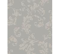 Galerie Emporium Grey Acanthus Trail Embossed A4 Wallpaper Sample