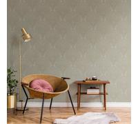 Galerie Emporium Grey Gold Mehndi Damask Embossed Wallpaper