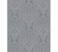 Galerie Emporium Grey Silver Mehndi Damask Embossed A4 Wallpaper Sample