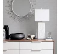 Galerie Emporium Grey Silver Metallic Plain Smooth Wallpaper