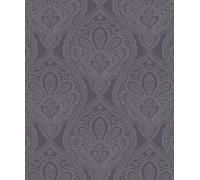 Galerie Emporium Purple Silver Mehndi Damask Embossed A4 Wallpaper Sample