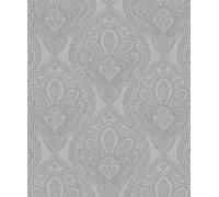Galerie Emporium Silver Mehndi Damask Embossed A4 Wallpaper Sample