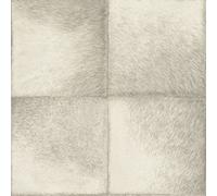 Galerie Exposed Grey White Faux Fur Tile Smooth Wallpaper