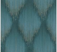 Galerie Fashion Icon Green Metallic Rhinestone Stripes Wallpaper