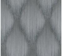 Galerie Fashion Icon Silver Grey Shimmer Rhinestone Stripes Wallpaper
