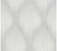 Galerie Fashion Icon Silver Grey Shimmer Rhinestone Stripes Wallpaper