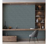 Galerie Feel Blue Glittery Greek Tile Wallpaper Roll