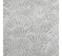 Galerie Feel Grey Metallic Seashell Leaf A4 Wallpaper Sample