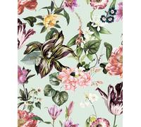 Galerie Flora Green Floral Rhapsody A4 Wallpaper Sample