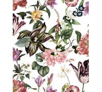 Galerie Flora White Floral Rhapsody A4 Wallpaper Sample