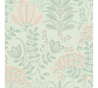 A.S. Creation Famous Garden 393493 Non-Woven Wallpaper Floral Look 10.05 x 0.53 m Green