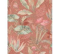 Galerie Flourish Orange Floral A4 Wallpaper Sample Fl61122