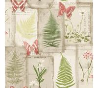 Galerie Fresh Kitchens 5 Red/Beige Leaf and Butterfly Postcard Wallpaper Roll